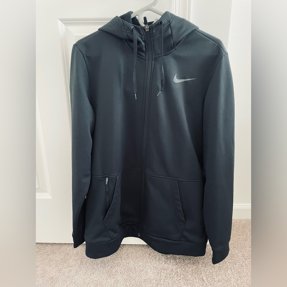 Mens Nike Therma Fit Fleece Zip Jacket Black Large